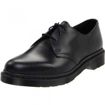 Dr. Martens 1461 Mono Black Smooth Oxford Shoes, Size 10 US / 43 EU