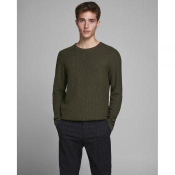 Jersey de hombre Jack & Jones verde con cuello caja