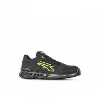 Zapatos de seguridad U-Power Frank S1P SRC ESD - Negro/Amarillo - Talla 48 EU