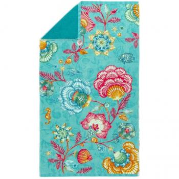 Pip Studio strandlaken shelle bration, 100 x 180 cm, azul turquesa, 17,5 x 10,5 cm