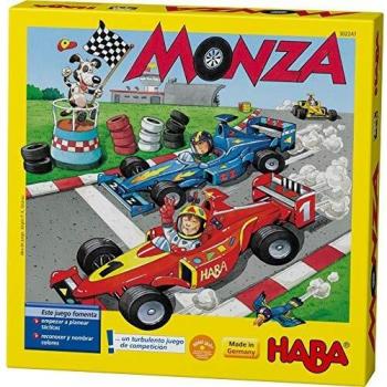 HABA Monza Wooden Car Racing Board Game for Kids, Multicolor