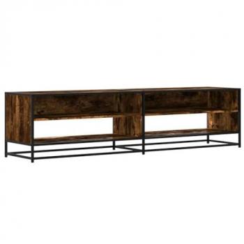 Mueble de TV de madera de ingeniería roble ahumado 180,5x40x46 cm