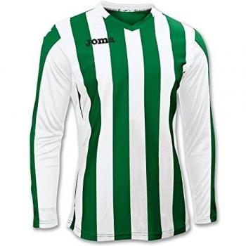 Joma 100002.450 - Camiseta de equipación de Manga Larga para Mujer, Color Verde/Blanco, Talla S
