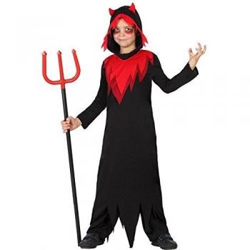 Disfraz de Demonio Fuego para Niños - Incluye traje de demonio, detalles en llamas, talla 7-9 años