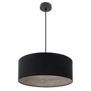 Lámpara Colgante Tania 1xe27 Negro/Madera Gris 50x50 cm