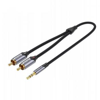 Cable estéreo Vention BCNBF/ Jack 3.5 Macho - 2x RCA Macho/ 1m/ Gris