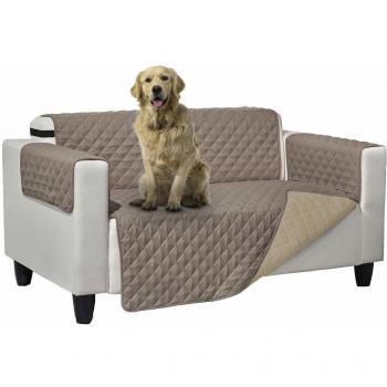 BIANCHERIAWEB SONNI CALDI E PROFONDI CON PRODOTTI DI COLOMBI Funda para sillón, Color Gris y Crema, 5 Unidades
