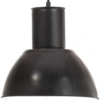 Lámpara colgante redonda negra 25 W 28,5 cm E27