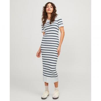 Vestido midi de rayas ajustado para mujer