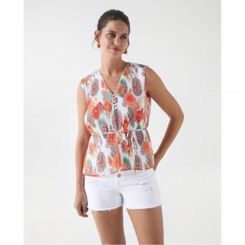 Top de mujer tirantes con estampado efecto plisado Salsa Jeans