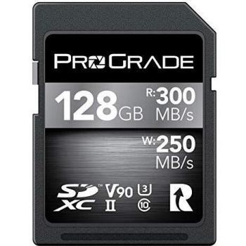 SD UHS-II 128GB Card V90 –Up to 250MB/s Write Speed and 300 MB/s Read Speed | For Professional Vloggers, Filmmakers, Photographers & Content Curators – By Prograde Digital