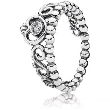 Anillo Pandora Mi Princesa - 190880CZ, Anillo en plata de ley con diseño de corona y detalles en circonitas cúbicas