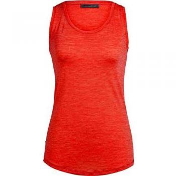 Icebreaker WMNS Sphere - Camiseta de tirantes para mujer, color rojo fuego, tamaño extra-small