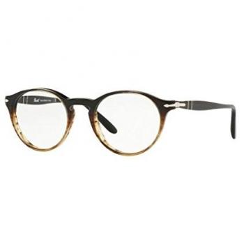 Persol 0PO3092V Monturas de gafas, Wrap, 50, Grad Black Striped Brown