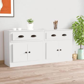 vidaXL Aparadores 2 uds madera contrachapada