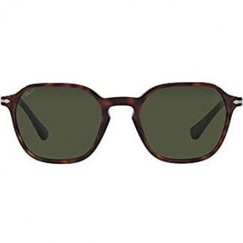 Persol Unisex-Adult 0po3256s Sunglasses, Havana/Green, 51MM