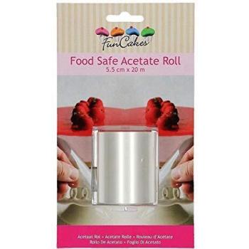 FunCakes FC2125 - Cinta para hornear transparente rodoide, acetato