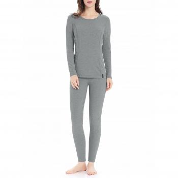 Genuwin Ropa Térmica para Mujer - Camiseta Manga Larga & Pantalones Largos - Ropa Interior Funcional para Invierno - Warm +, 1 Conjunto