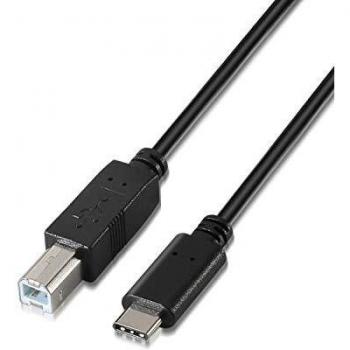 AISENS A107-0054 - Cable USB 2.0 Impresora 3 A de 2 m, Color Negro