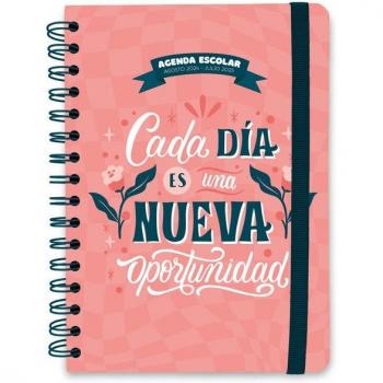 Agenda Escolar Erik Editores 2024/2025 Semana Vista 12 Meses Cada Día Es Una Nueva Oportunidad Kalenda Salmón