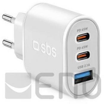 Cargador de dispositivo móvil SBS TETR1USB2CPD45W