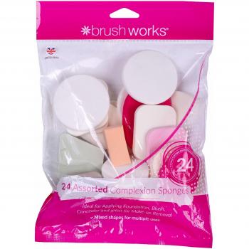 Brushworks Set de 24 Piezas de Esponja de Maquillaje Diferente 21 g