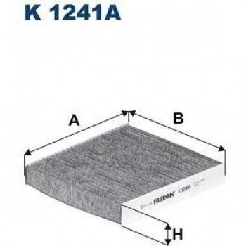 Filtro de habitáculo FILTRON K 1241A - Filtro de aire para el compartimento del pasajero, diseñado para mejorar la calidad del aire dentro del vehículo, compatible con diversas marcas y modelos, fácil instalación, filtra partículas y