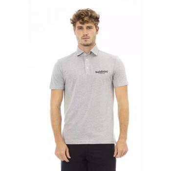 Baldinini Trend Gray Cotton Polo Shirt - L