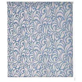Estor Enrollable Translúcido Jacquard MYRCELLA Azul 90 x 255 cm - Fácil Instalación para Ventanas y Puertas
