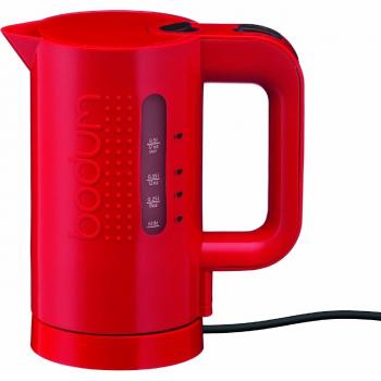 Bodum BISTRO - Hervidor de agua eléctrico, capacidad de 0,5 l, color rojo