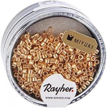 Perlas Miyuki Delica 10/0 - Metálico Oro - Cristal Japonés - 4 g