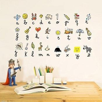 Chispum VIINF237Le - Vinilo decorativo, diseño My first alphabet, 58 x 65 cm