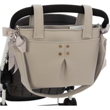 Bolso talega pequeño para silla de paseo Rosy Fuentes - Diseño compacto, material resistente, múltiples compartimentos, fácil de limpiar, compatible con la mayoría de sillas de paseo