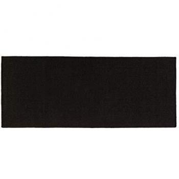 Alfombra Lisa Negra de Pelo Corto con Revestimiento Antideslizante, Resistente y de Fácil Mantenimiento 50X120