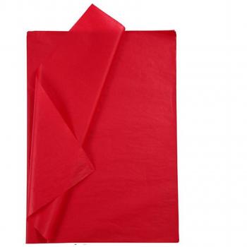 Papel de Seda Rojo, 50x70 cm, 14 g, 25 Hojas, 1 Paquete