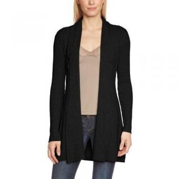 Fransa - Cárdigan con cuello chimenea de manga larga para mujer, talla 40, color negro 60096