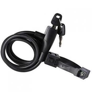 AXA Candado de Cable antirrobo Resolute 8-180, Unisex, Color Negro, 180 cm