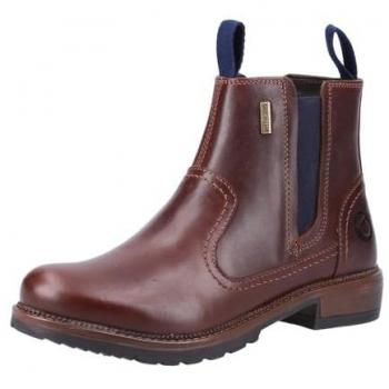 Cotswold Laverton Women's Memory Foam Ankle Boots - Brown/Navy - Size UK 3