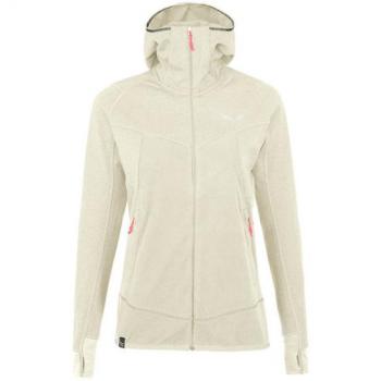 Forro Polar Salewa Puez Hybrid Polarlite con Capucha Beige para Mujer - Talla S
