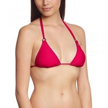 O'Neill Bikini Oberteil PW M&M Solid Traingle Top - Parte de arriba de bikini para mujer, color rosa, talla 0