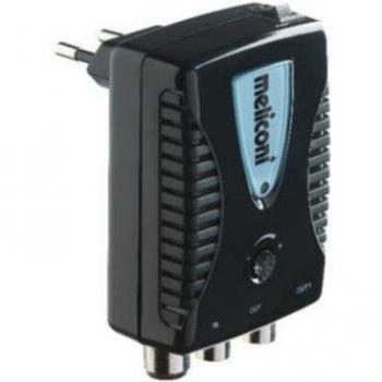 Amplificador de Señal TV Meliconi AMP-200, 2 Vías, 20dB, Filtro LTE, Alimentación Directa 220V