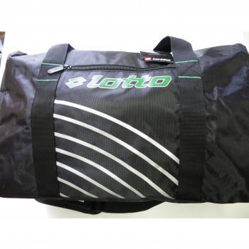 Lotto Sportsbag, bolsa de deporte, color negro/blanco/plata, 48 x 32,5 x 20 cm