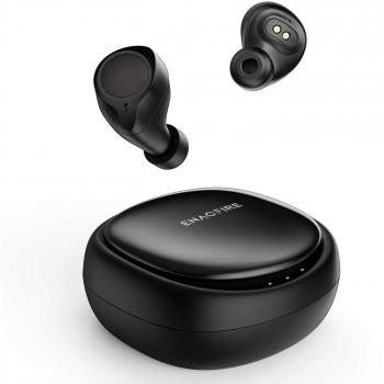 Auriculares Bluetooth, ENACFIRE Future. Auriculares Inalámbricos-Bluetooth5.0. 18H autonomía Sonido Estéreo con Graves Profundos 33-66 ft Bluetooth Range, Estuche de Carga Elegante