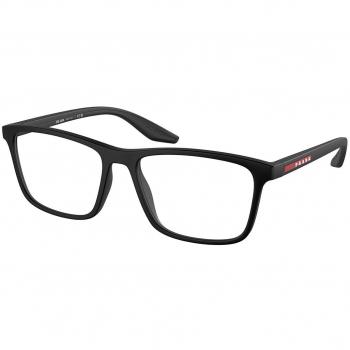 Gafas de Vista Prada Linea Rossa PS 01QV DG01O1 para Hombre, Nylon Negro Transparente, Tamaño 56 mm
