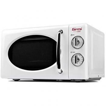 Microondas Combinado Girmi FM2101, 20 Litros, 700W + Grill 800W, Diseño Vintage, Color Blanco
