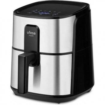 Freidora de aire digital Ufesa Hawk 6L, 1500W, programas predefinidos, acero inoxidable y negro