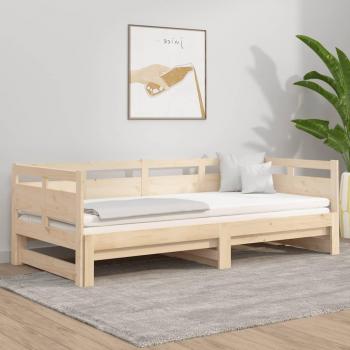 Sofá cama extraíble de madera maciza de pino 2x(90x200) cm