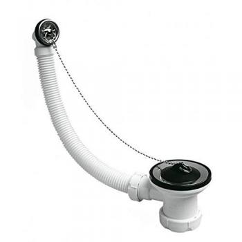 Válvula de fregadero con rebosadero flexible 1.1/2 x 70 mm inox S-293 - Jimten