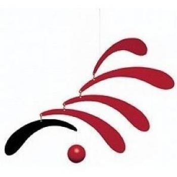Flensburg Ted mobile haces Rhythm, rojo, 170cm x 90cm