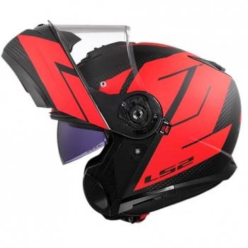 Casco Modular LS2 FF908 Strobe II Negro-Rojo XL